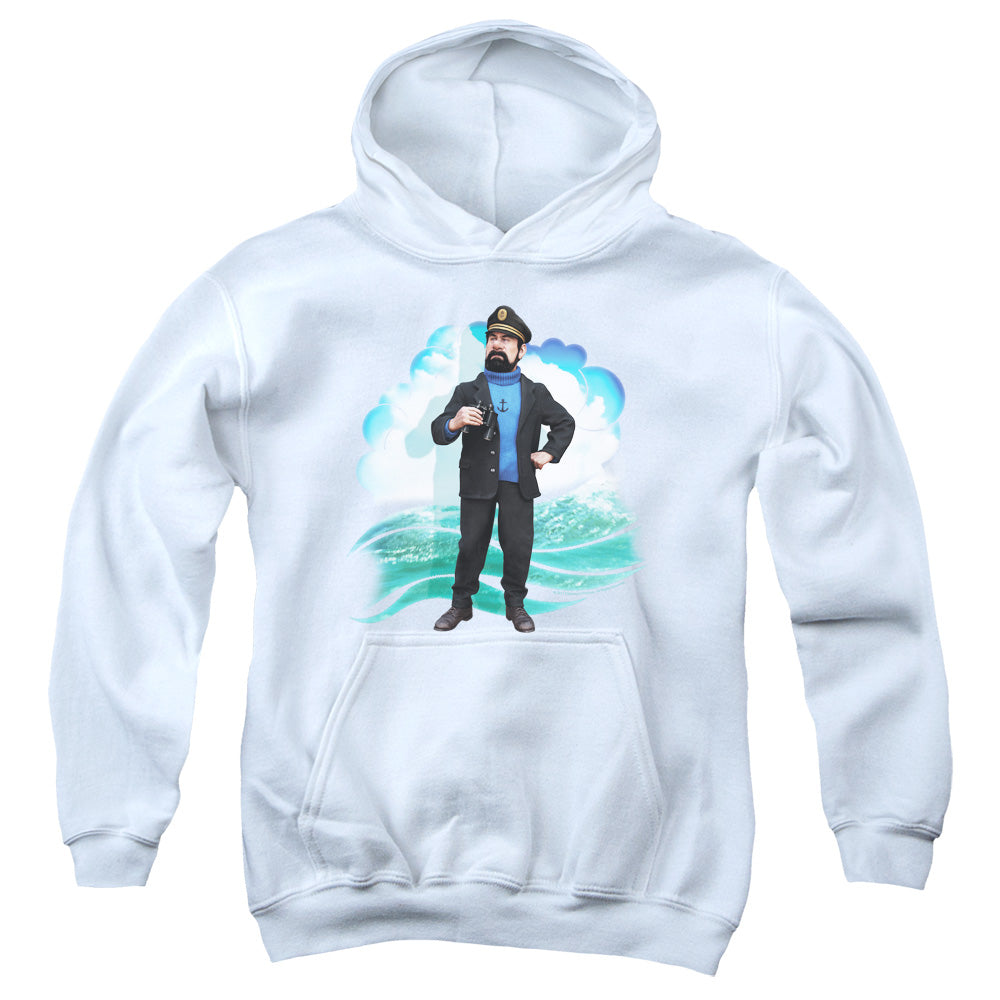 The Adventures Of Tintin Haddock Kids Youth Hoodie White