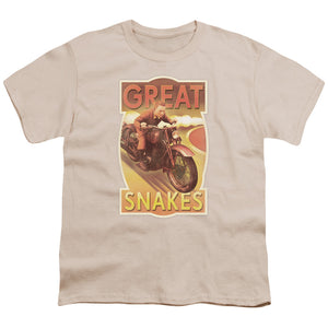 The Adventures Of Tintin Great Snakes Kids Youth T Shirt Sand