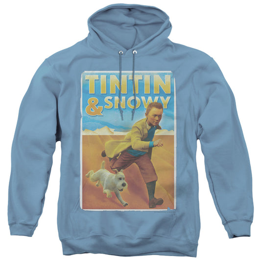 The Adventures Of Tintin The Adventures Of Tintin & Snowy Mens Hoodie Carolina Blue