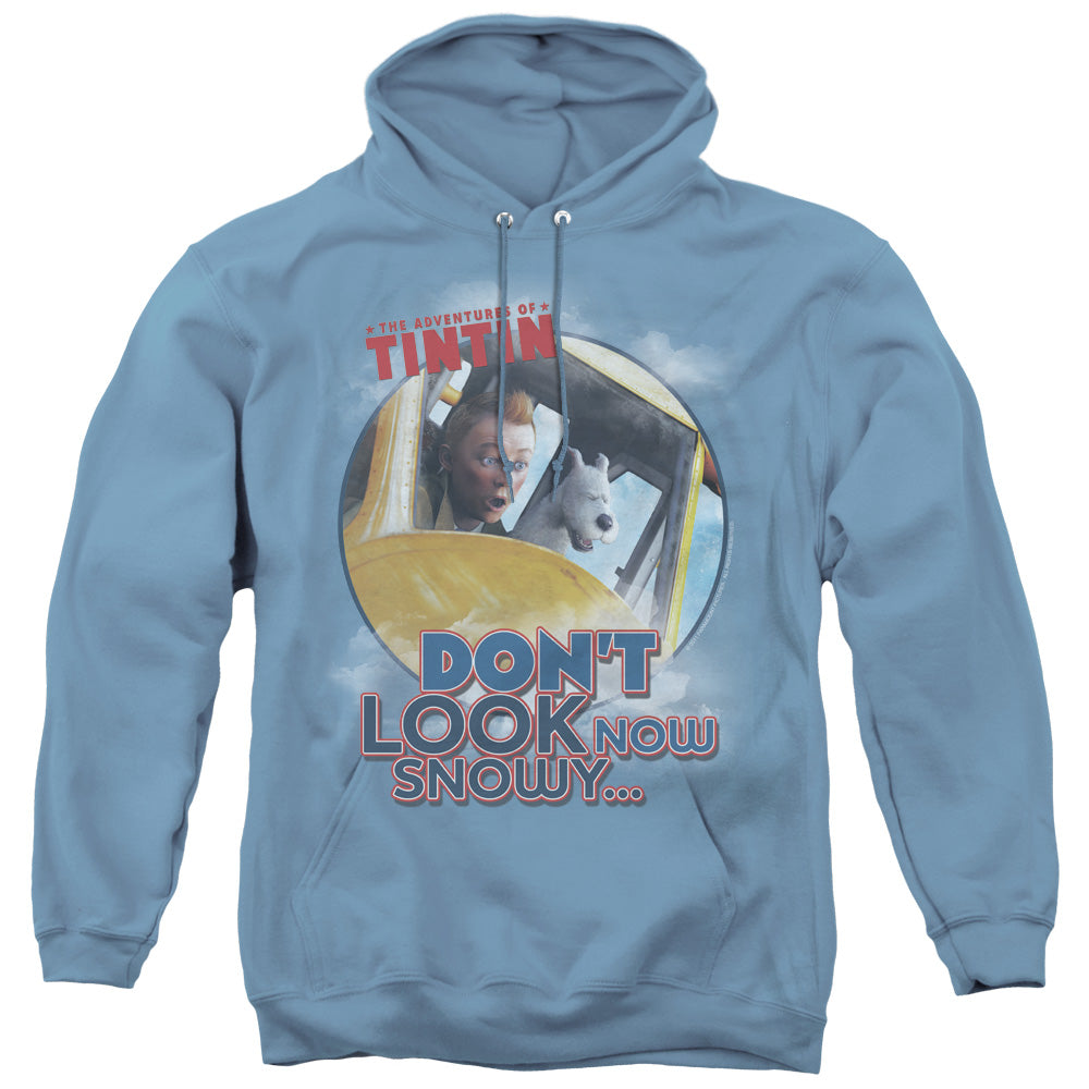 The Adventures Of Tintin Dont Look Now Mens Hoodie Carolina Blue