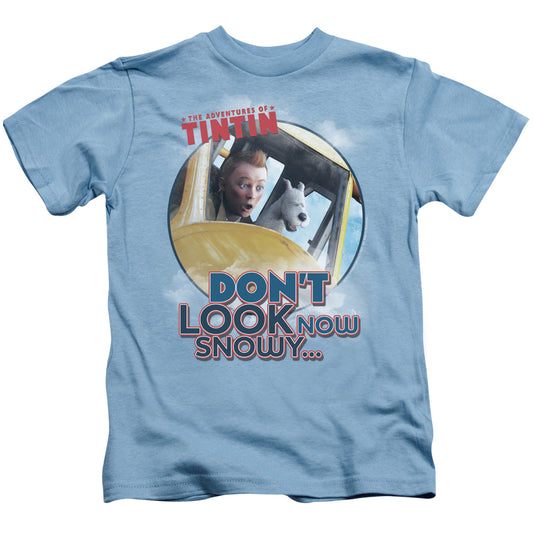 The Adventures Of Tintin Dont Look Now Juvenile Kids Youth T Shirt Carolina Blue