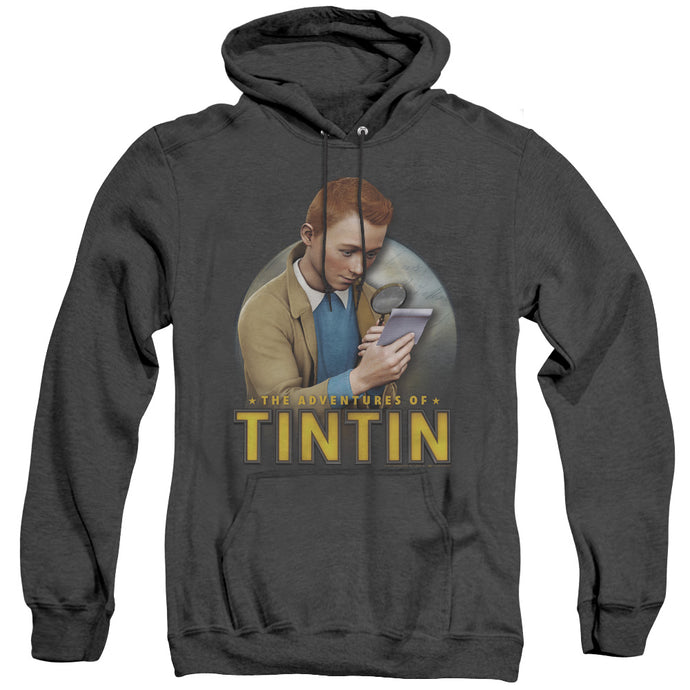 The Adventures Of Tintin Looking For Answers Heather Mens Hoodie Black