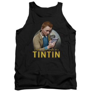 The Adventures Of Tintin Looking For Answers Mens Tank Top Shirt Black