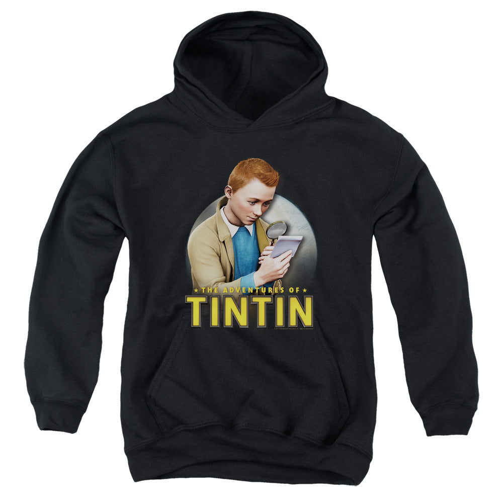 The Adventures Of Tintin Looking For Answers Kids Youth Hoodie Black