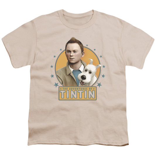 The Adventures Of Tintin Buddies Kids Youth T Shirt Cream