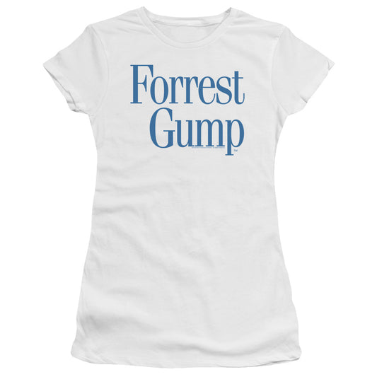 Forrest Gump Logo Junior Sheer Cap Sleeve Womens T Shirt White