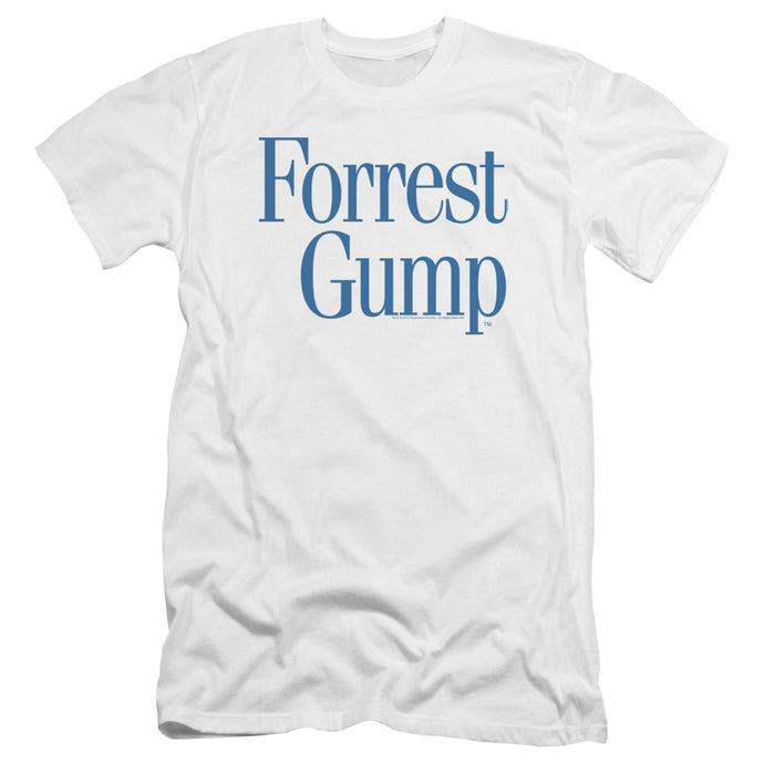 Forrest Gump Logo Premium Bella Canvas Slim Fit Mens T Shirt White