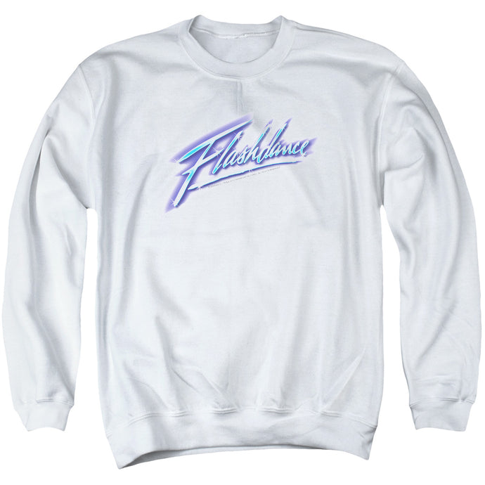 Flashdance Logo Mens Crewneck Sweatshirt White
