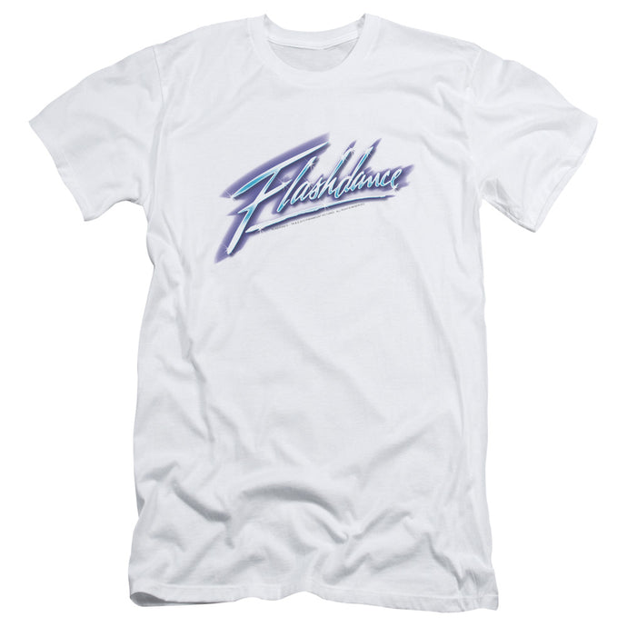 Flashdance Logo Slim Fit Mens T Shirt White