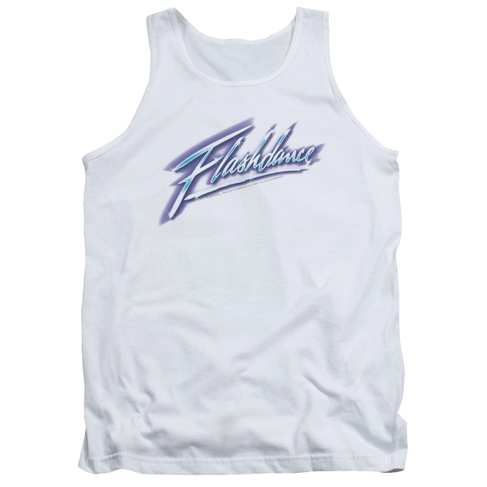 Flashdance Logo Mens Tank Top Shirt White