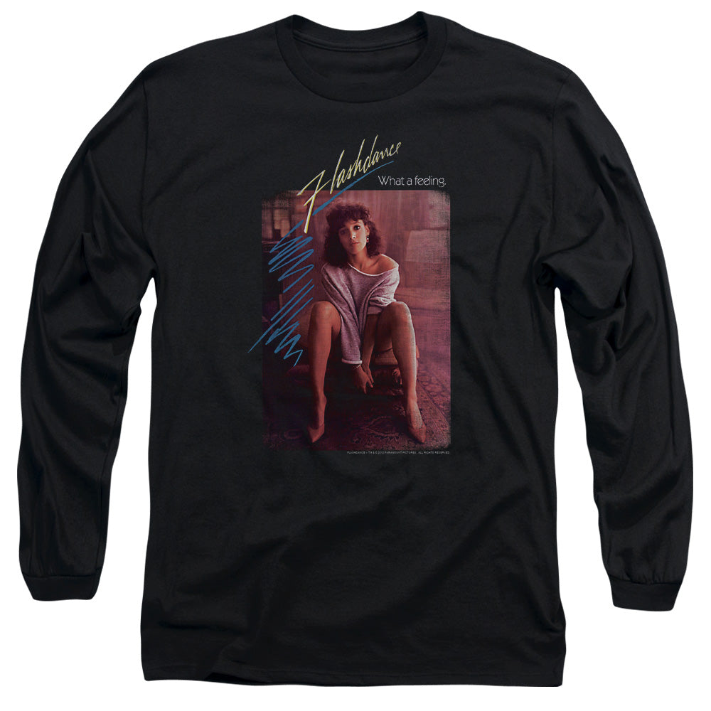 Flashdance Title Mens Long Sleeve Shirt Black