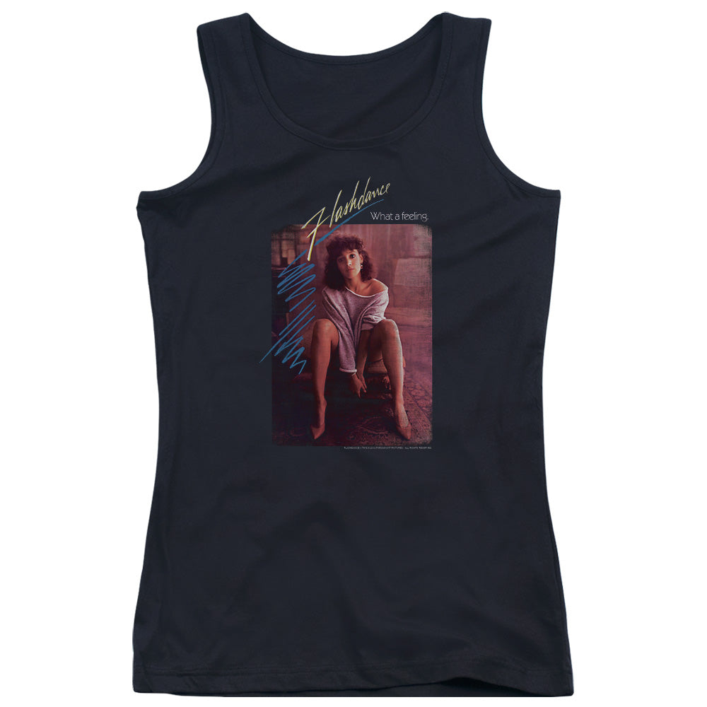 Flashdance Title Womens Tank Top Shirt Black