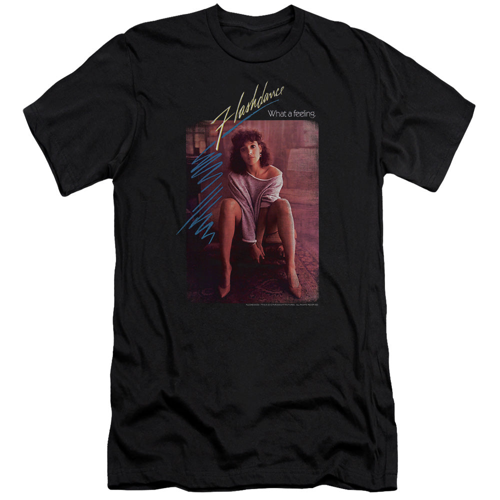 Flashdance Title Slim Fit Mens T Shirt Black