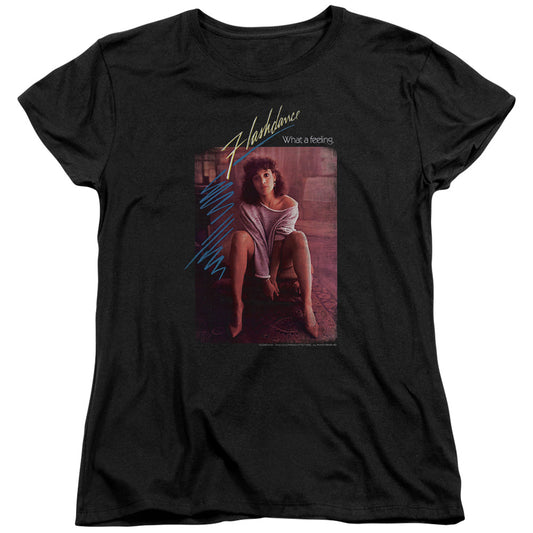 Flashdance Title Womens T Shirt Black