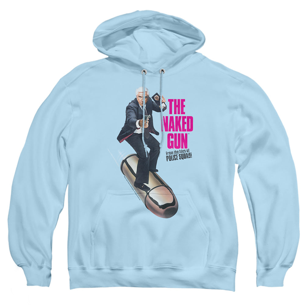 Naked Gun Bullet Mens Hoodie Light Blue