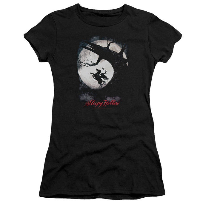 Sleepy Hollow Poster Junior Sheer Cap Sleeve Womens T Shirt Black
