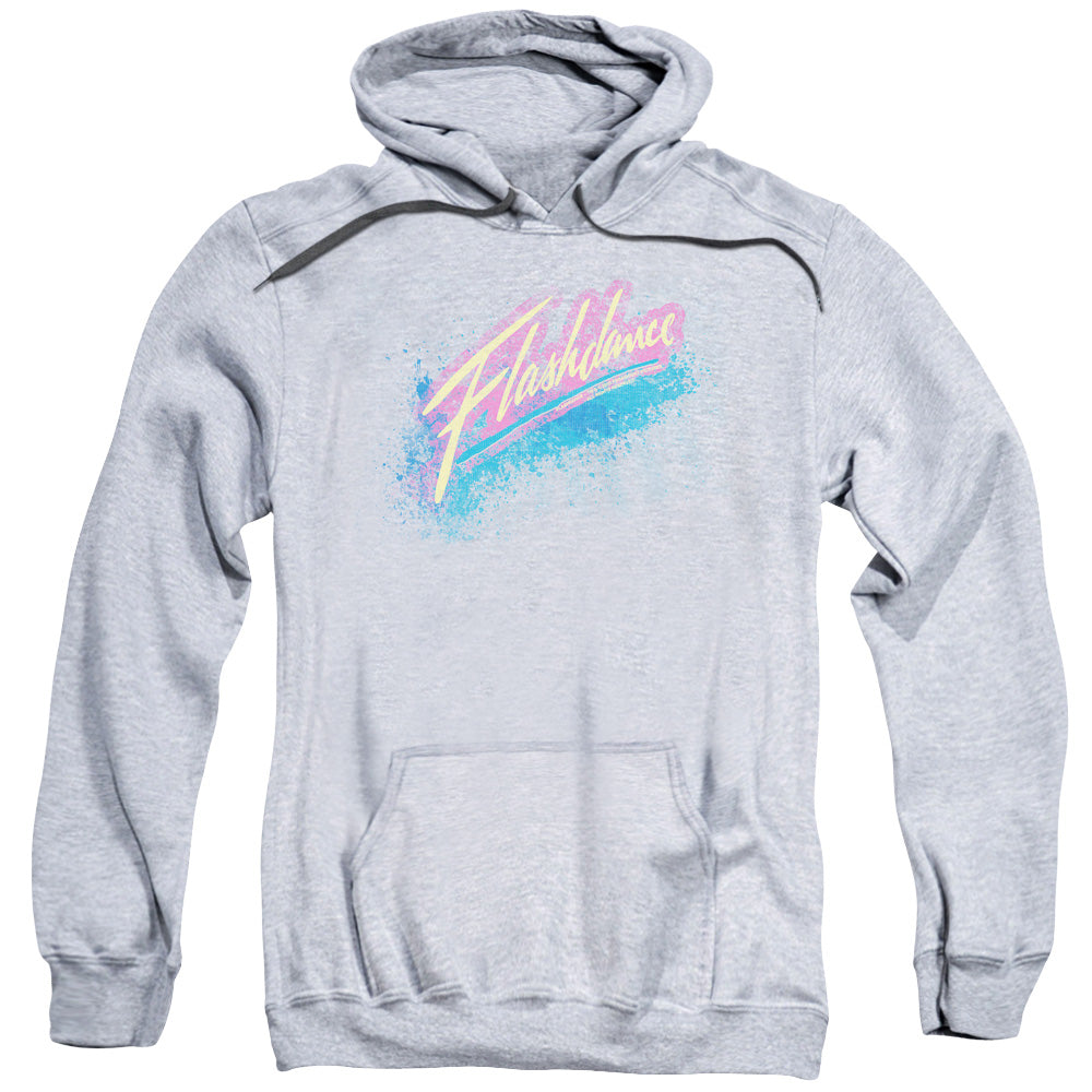 Flashdance Spray Logo Mens Hoodie Athletic Heather