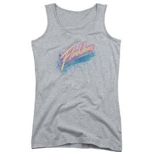 Flashdance Spray Logo Womens Tank Top Shirt Athletic Heather
