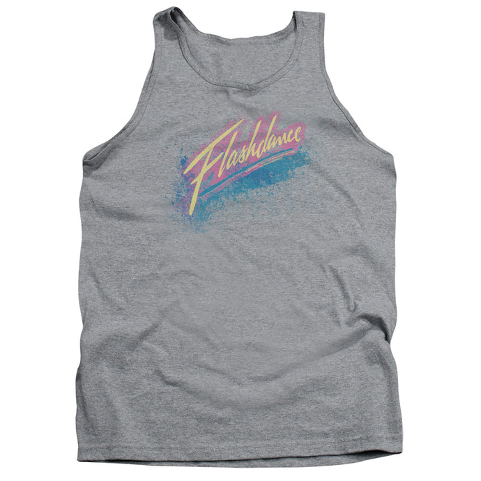 Flashdance Spray Logo Mens Tank Top Shirt Athletic Heather