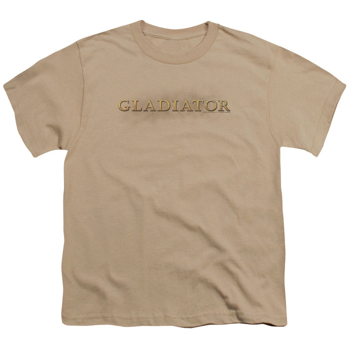 Gladiator Logo Kids Youth T Shirt Sand