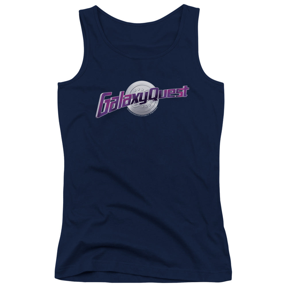 Galaxy Quest Logo Womens Tank Top Shirt Navy Blue