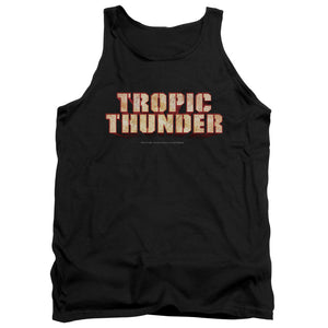 Tropic Thunder Title Mens Tank Top Shirt Black