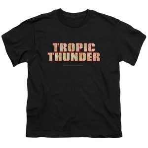 Tropic Thunder Title Kids Youth T Shirt Black