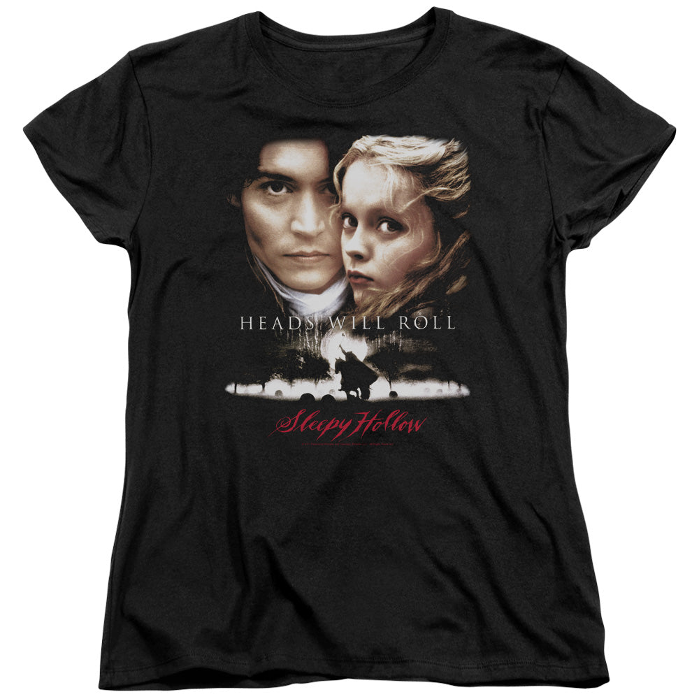 Sleepy Hollow Heads Will Roll Womens T Shirt Black