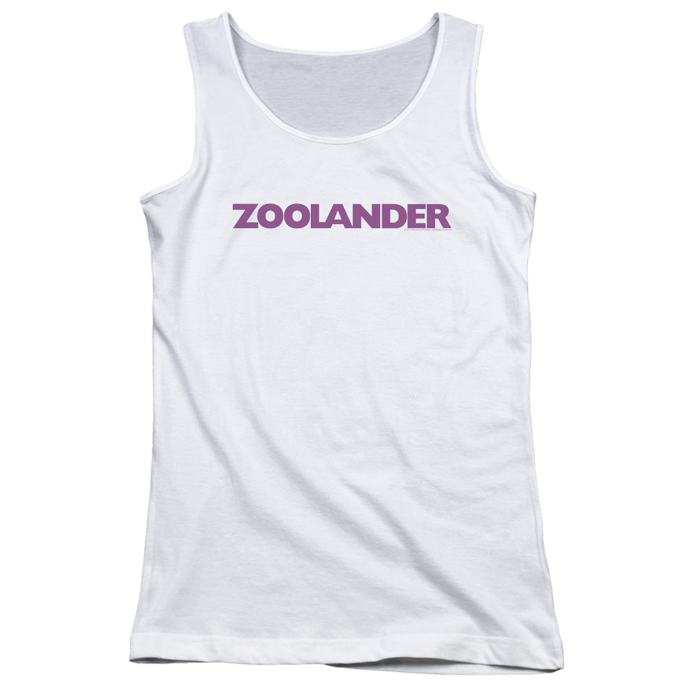 Zoolander Logo Womens Tank Top Shirt White