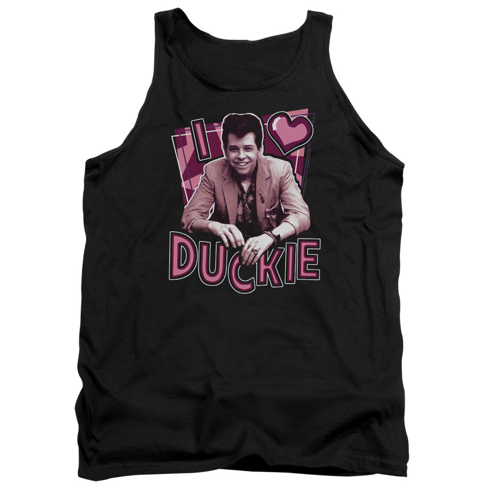 Pretty In Pink I Heart Duckie Mens Tank Top Shirt Black