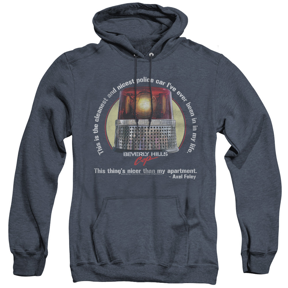 Beverly Hills Cop Incest Police Car Heather Mens Hoodie Navy Blue