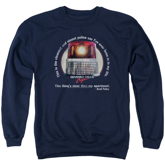 Beverly Hills Cop Incest Police Car Mens Crewneck Sweatshirt Navy Blue