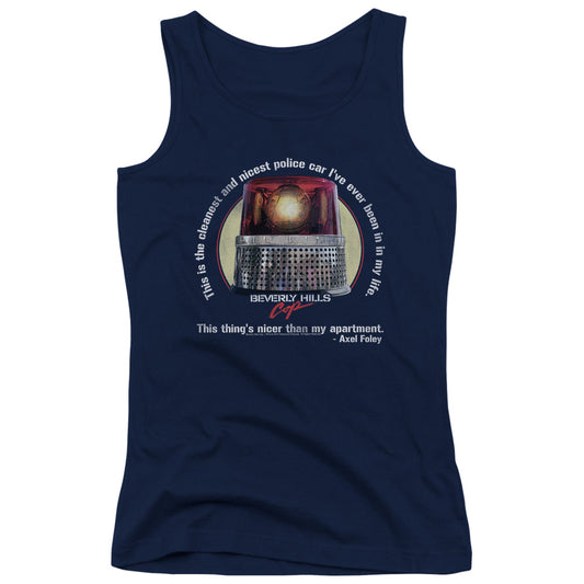 Beverly Hills Cop Incest Police Car Womens Tank Top Shirt Navy Blue