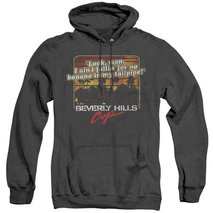 Beverly Hills Cop Banana In My Tailpipe Heather Mens Hoodie Black