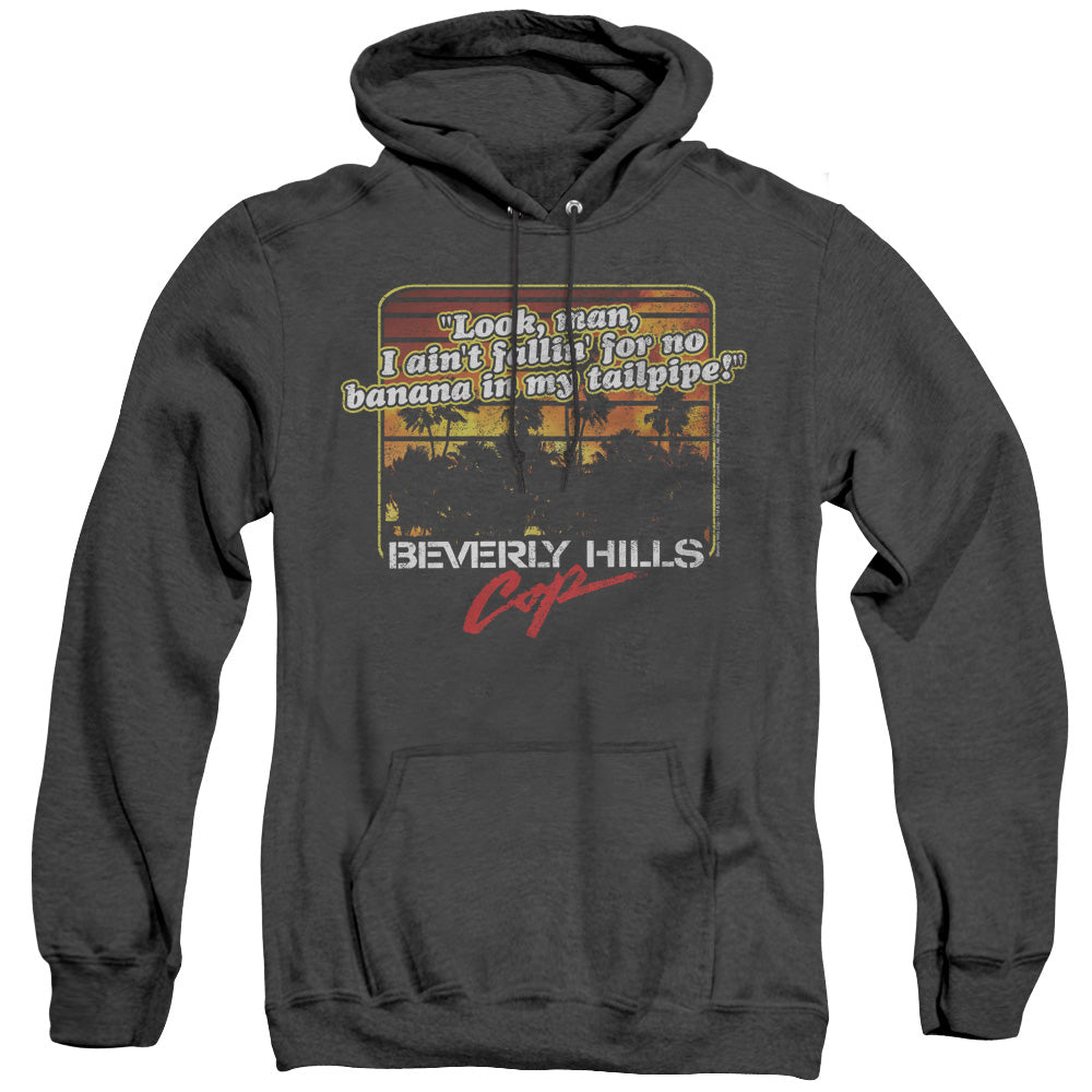 Beverly Hills Cop Banana In My Tailpipe Mens Heather Hoodie Black Officially Licensed