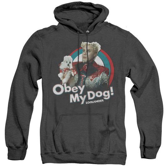 Zoolander Obey My Dog Heather Mens Hoodie Black