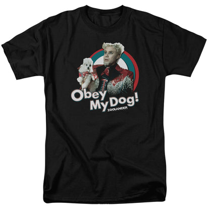 Zoolander Obey My Dog Mens T Shirt Black Officially Licensed