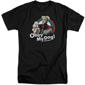 Zoolander Obey My Dog Mens Tall T Shirt Black