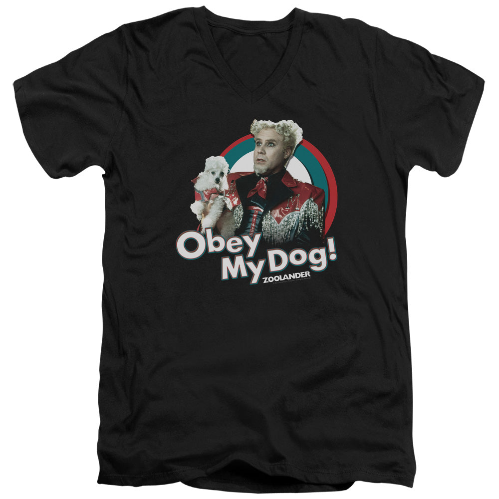 Zoolander Obey My Dog S S Adult V Neck Black