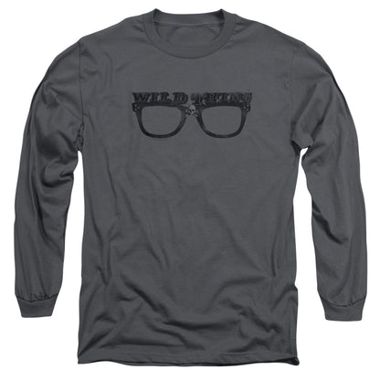 Major League Wild Thing Mens Long Sleeve Shirt Charcoal