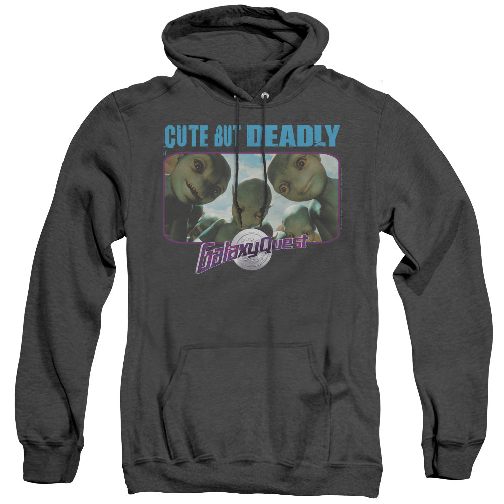 Galaxy Quest Cute But Deadly Mens Heather Hoodie Black