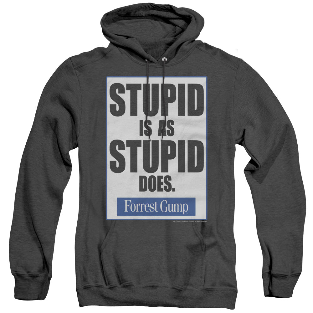 Forrest Gump Stupid Is Heather Mens Hoodie Black