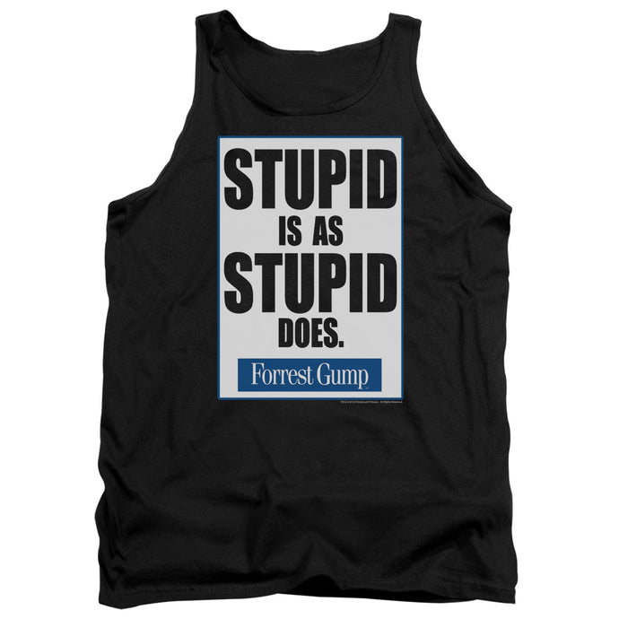 Forrest Gump Stupid Is Mens Tank Top Shirt Black