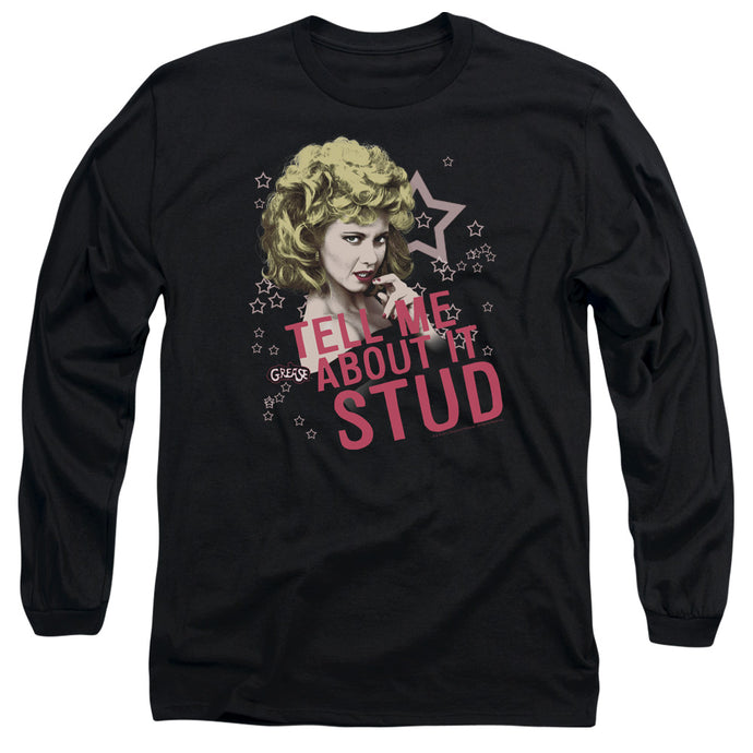 Grease Tell Me About It Stud Mens Long Sleeve Shirt Black