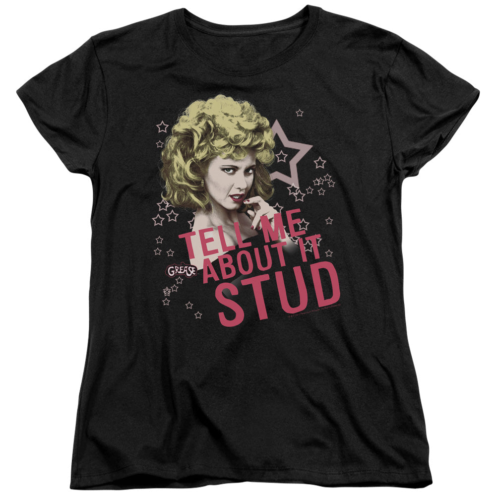 Grease Tell Me About It Stud Womens T Shirt Black
