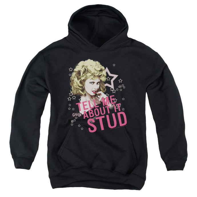 Grease Tell Me About It Stud Kids Youth Hoodie Black