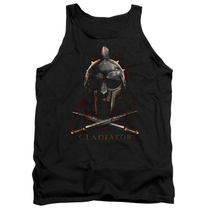 Gladiator Helmet Mens Tank Top Shirt Black