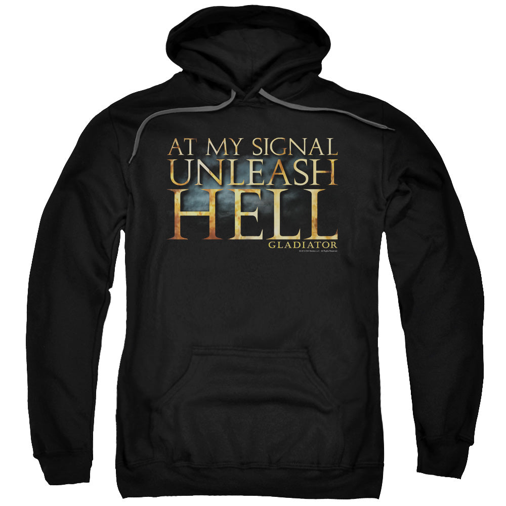 Gladiator Unleash Hell Mens Hoodie Black