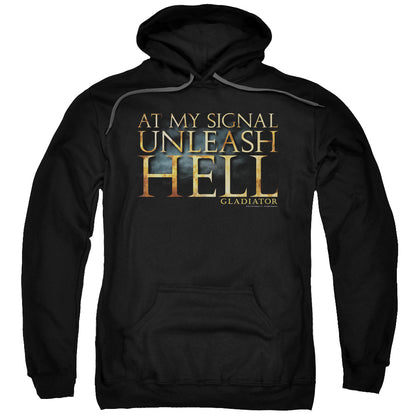 Gladiator Unleash Hell Mens Hoodie Black