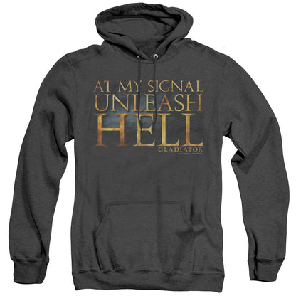 Gladiator Unleash Hell Heather Mens Hoodie Black
